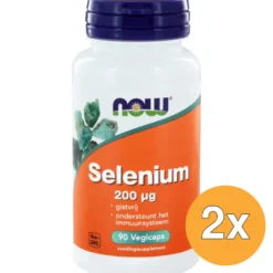 2x Now Selenium gistvrij 200 mcg (90 vega capsules)