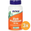 3x Now Zink Picolinaat 50 mg (120 vega capsules)