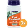 3x Now Zink picolinaat 50mg (60 vega capsules)