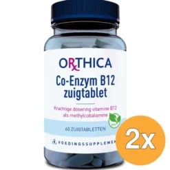 2x Orthica Co enzym B12 (60 zuigtabletten)