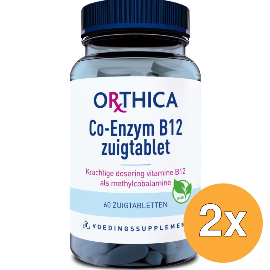 2x Orthica Co enzym B12 (60 zuigtabletten)