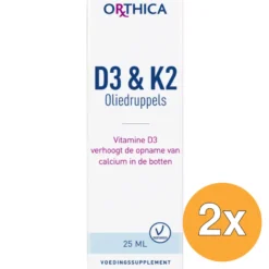 2x Orthica D3 & K2 oliedruppels (25 ml)