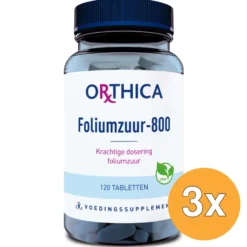 3x Orthica Foliumzuur 800 (120 tabletten)