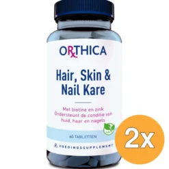 2x Orthica Hair skin & nail kare (60 tabletten)