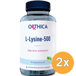 2x Orthica L-Lysine 500 (90 capsules)