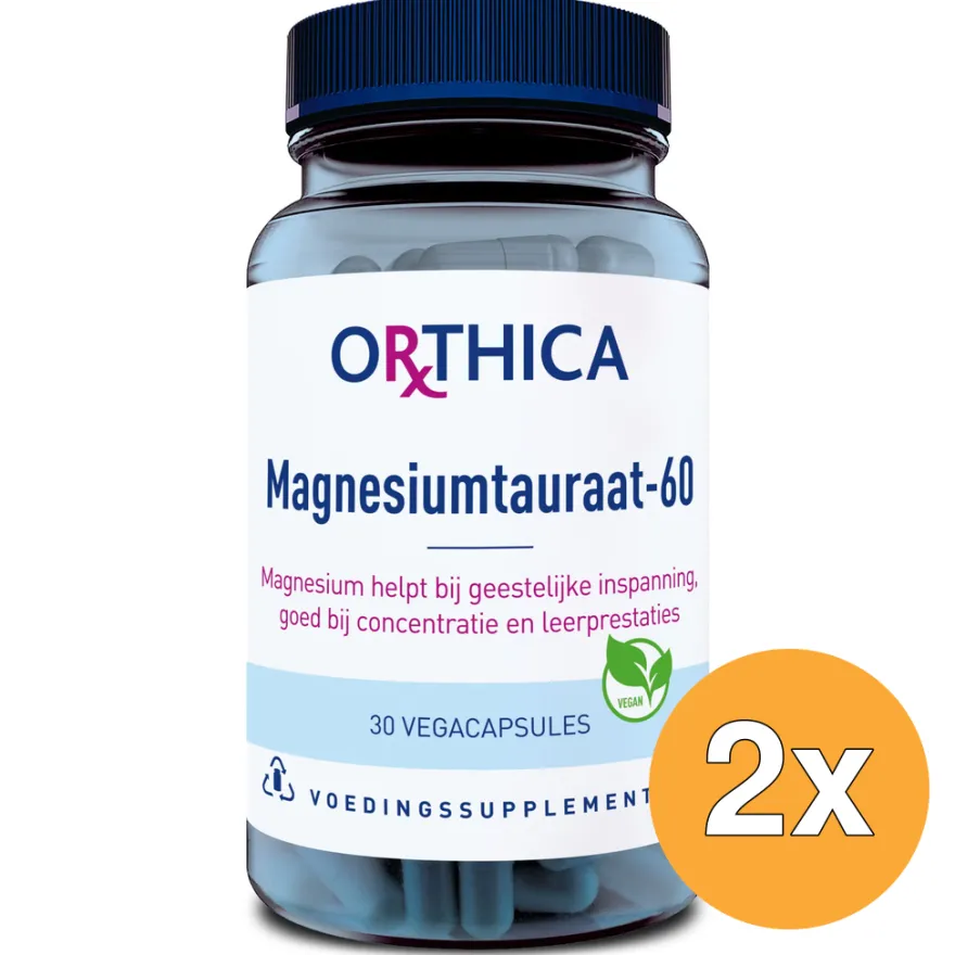 2x Orthica Magnesiumtauraat-60 (30 vega capsules)