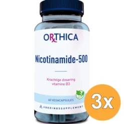 3x Orthica Nicotinamide 500 (60 vega capsules)