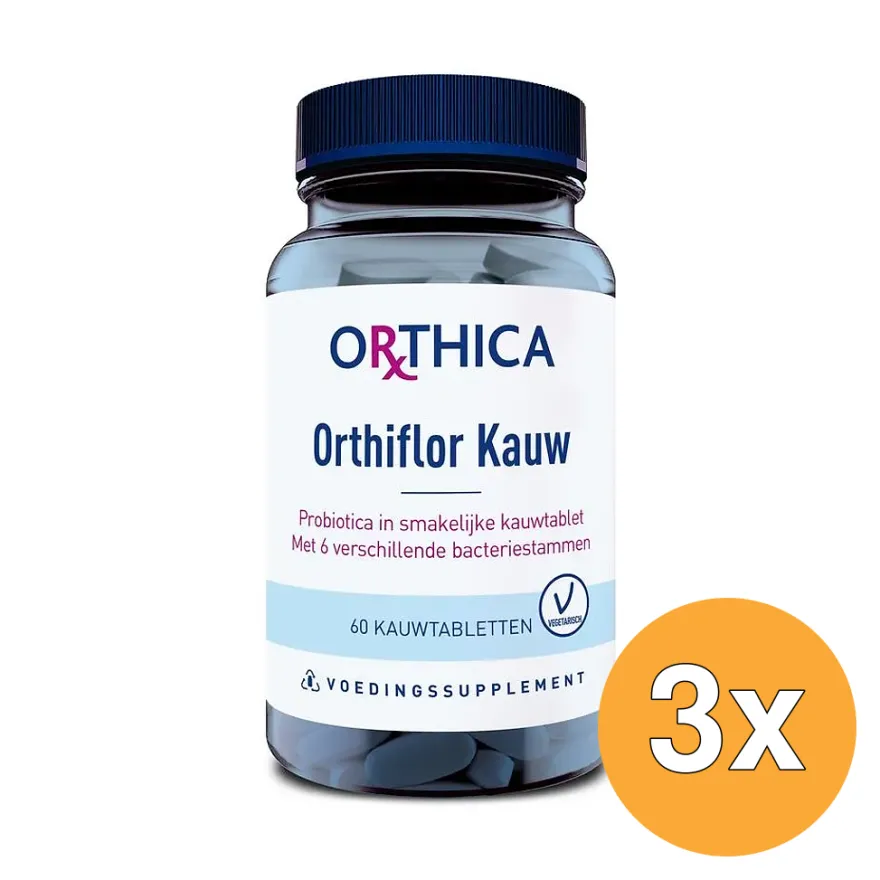 3x Orthica Orthiflor Kauw (60 kauwtabletten)
