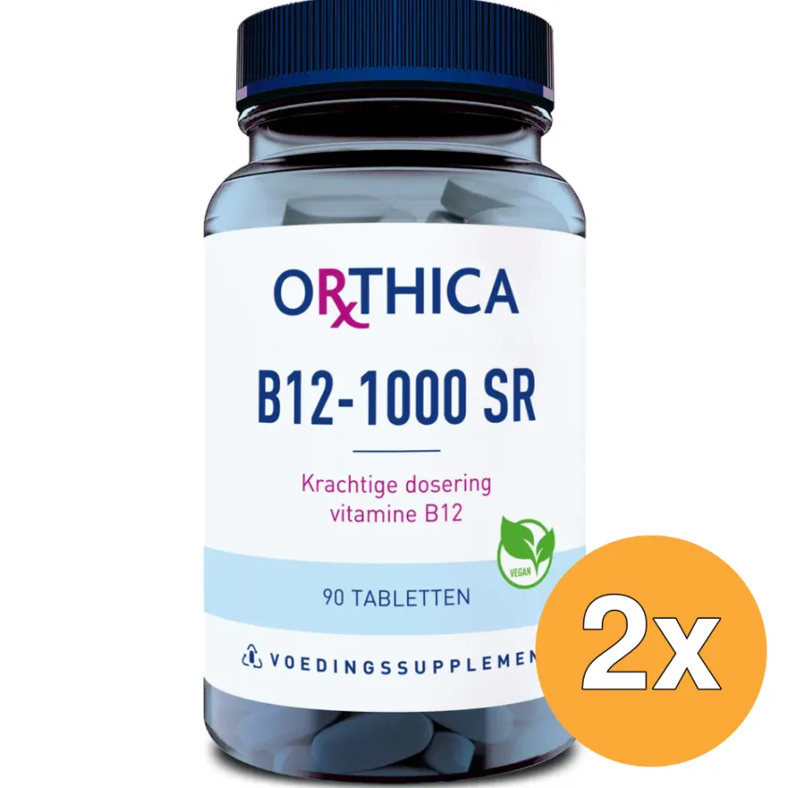 2x Orthica Vitamine B12-1000 SR (90 tabletten)
