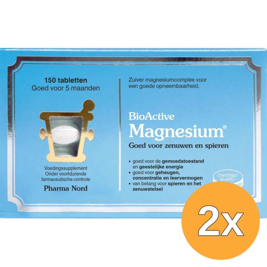 2x Pharma Nord BioActive Magnesium (150 tabletten)