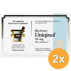 2x Pharma Nord BioActive Uniquinol 50mg QH (150 capsules)