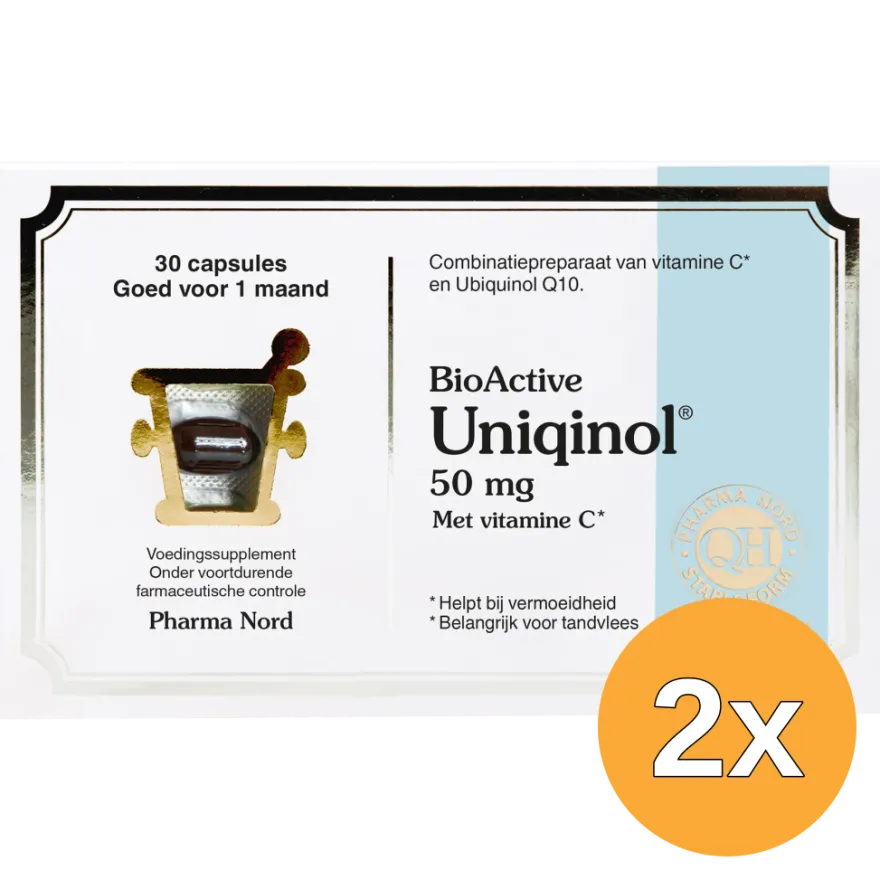 2x Pharma Nord Bio Active Uniquinol Q10 50mg (30 capsules)