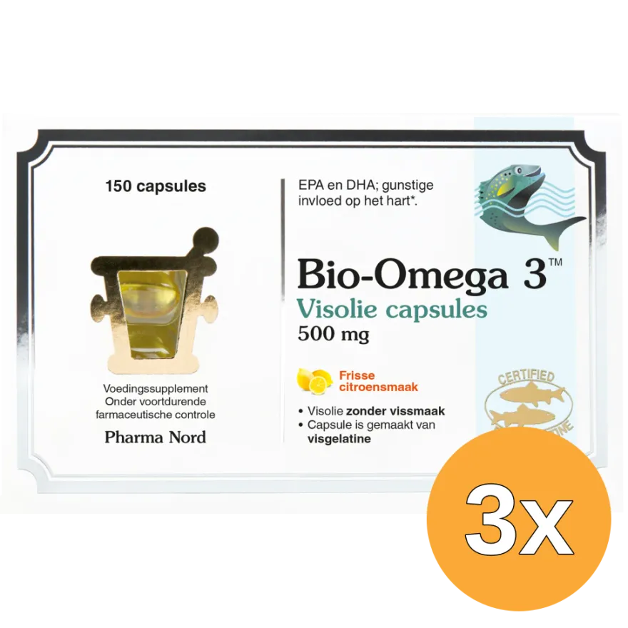 3x Pharma Nord Bio Omega 3 Visolie (150 capsules)