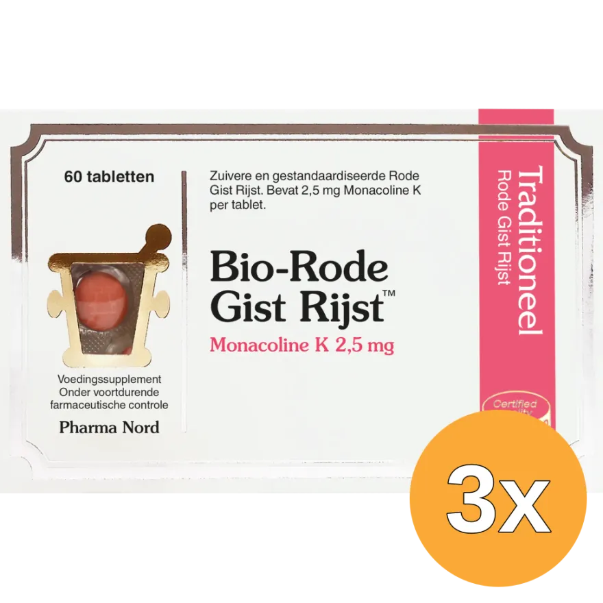 3x Pharma Nord Bio Rode Gist Rijst (60 tabletten)