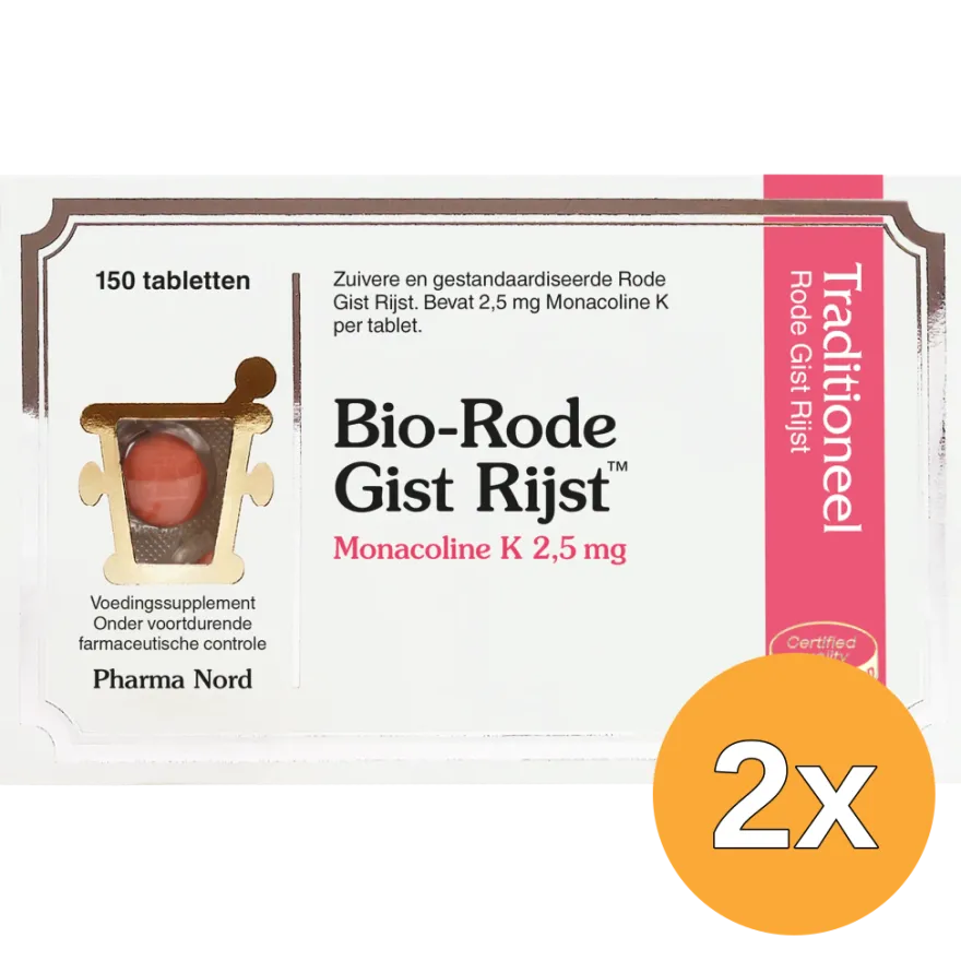 2x Pharma Nord Bio Rode Gist Rijst (150 tabletten)