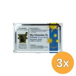 3x Pharma Nord Bio Vitamine D3 25mcg 1000IE (120 capsules)