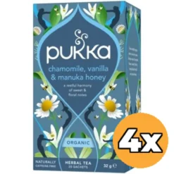 4x Pukka Chamomile Vanille/Manuka Honing Bio (20 zakjes)