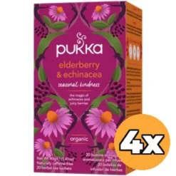 4x Pukka Elderberry & Echinacea Bio (20 zakjes)