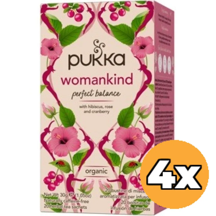 4x Pukka Womankind Thee Bio (20 zakjes)