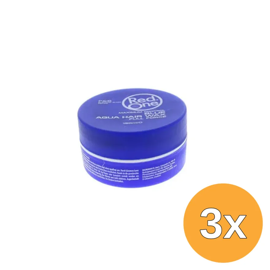 3x Red One Haarwax Aqua Blue (150 ml)