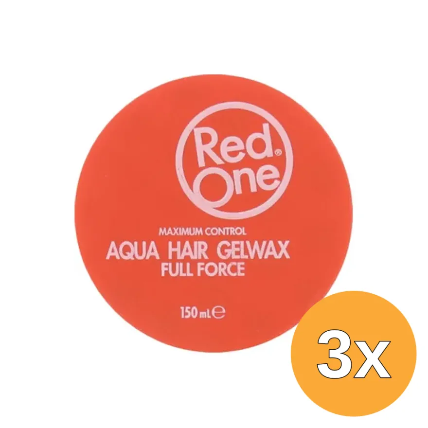 3x Red One Haarwax Aqua Orange (150 ml)