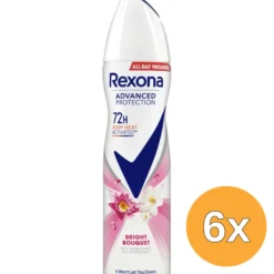 6x Rexona Deodorant Spray 72H Bright Bouquet (150 ml)