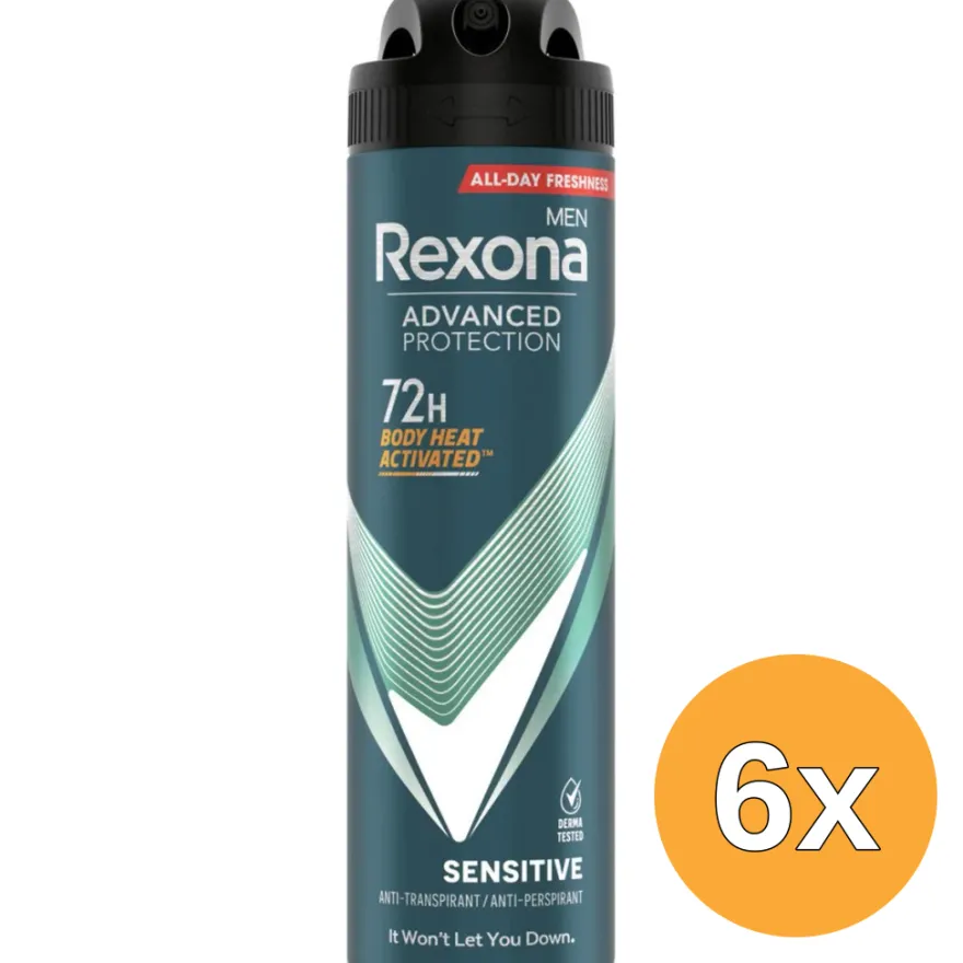6x Rexona Deodorant Spray 72H Sensitive (150 ml)