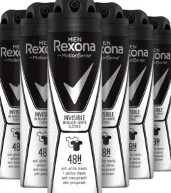 6x Rexona Deodorant spray men invisible (150 ml)