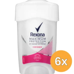 6x Rexona Deodorant stick max prot confidence women (45 ml)