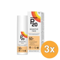 3x Riemann P20 Sensitive Face SPF50+ Creme (50 gr)