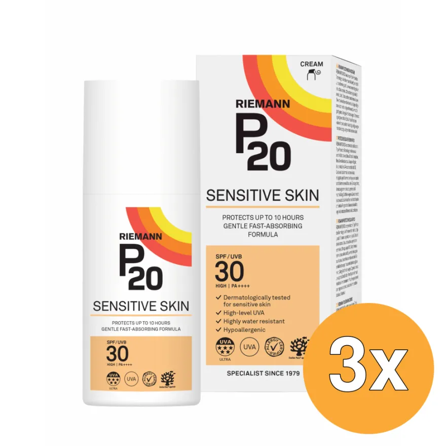 3x Riemann P20 Sensitive Skin SPF30 Crème (200 ml)