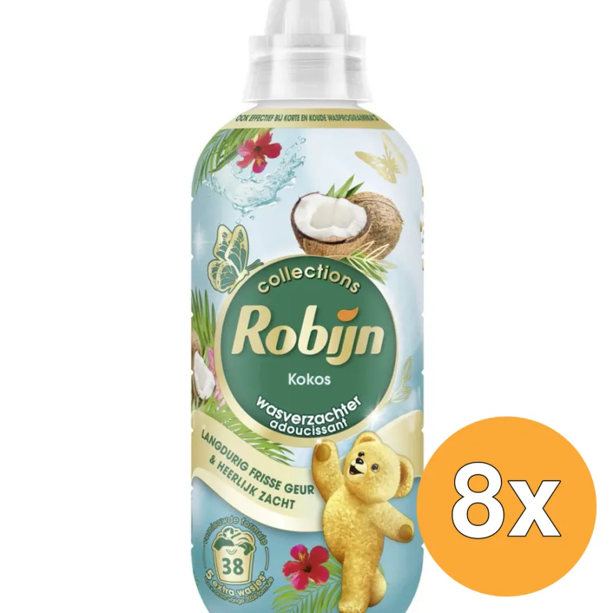 8x Robijn Wasverzachter Kokos Sensation (765 ml)