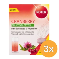 3x Roter cranberry duopack (20 bruistabletten)
