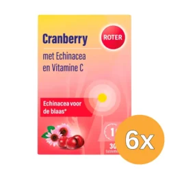 6x Roter Cranberry Vitamine C & Echinacea (30 Tabletten)