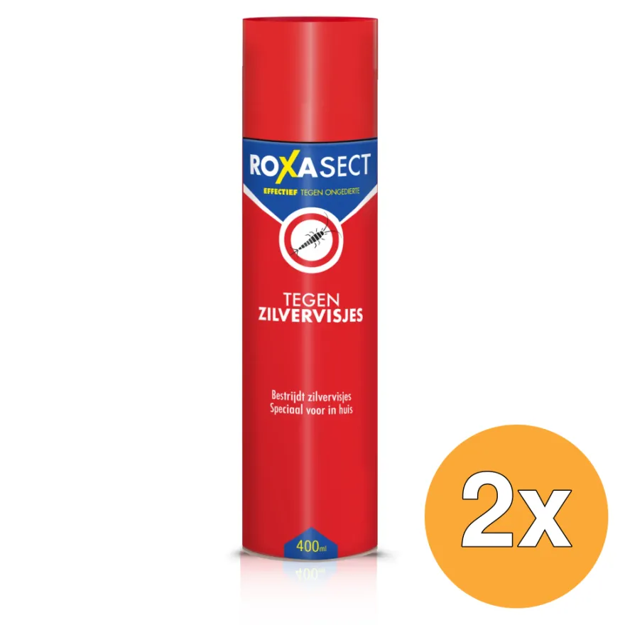 2x Roxasect Spuitbus tegen zilvervisjes (400 ml)