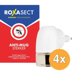 4x Roxasect Stekker tegen muggen op basis van prallethrin (1 stuk)