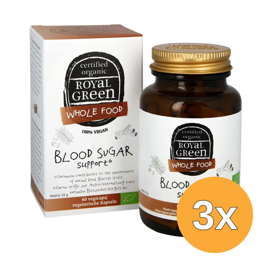 3x Royal Green Blood Sugar Support Bio (60 vega capsules)