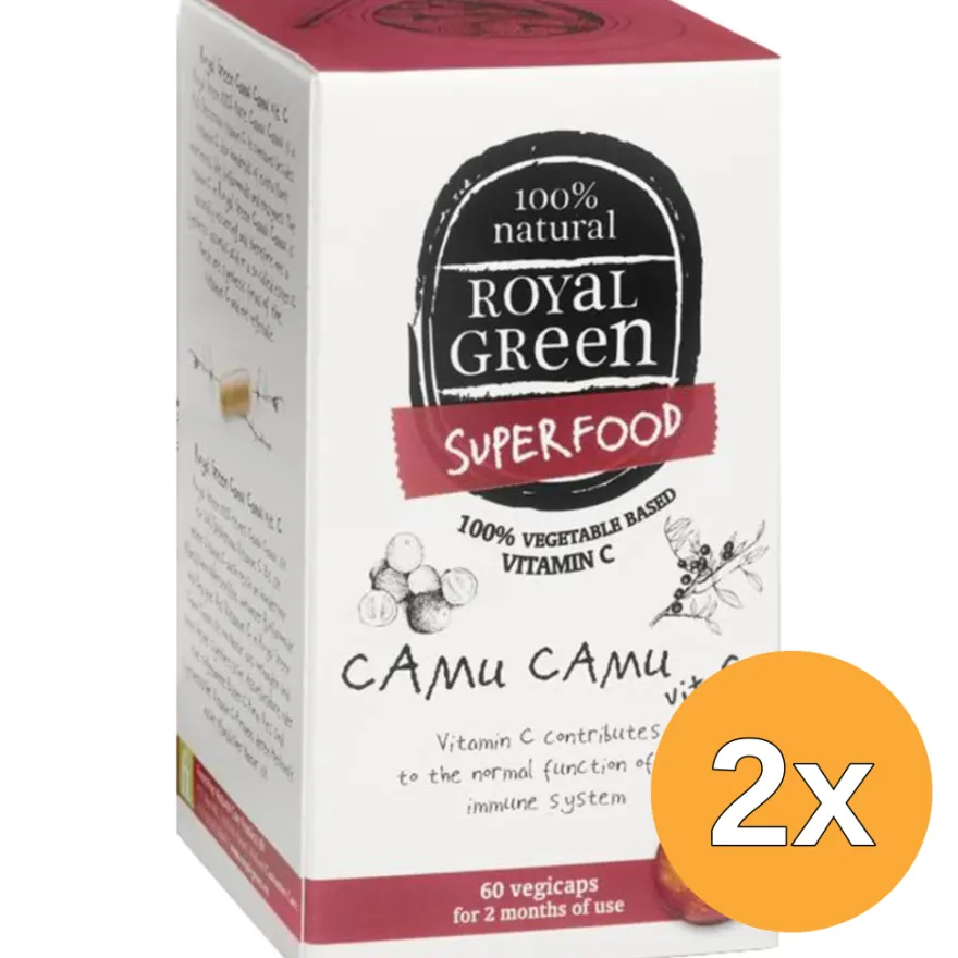 2x Royal Green Camu camu vitamine C (60 vega capsules)