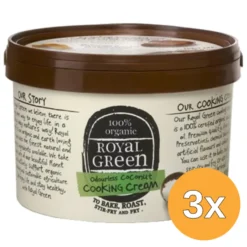 3x Royal Green Kokos Cooking Cream Odourless Bio (2500 ml)