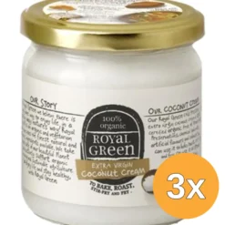 3x Royal Green Kokos Cooking Oil Extra Virgin Bio (325 ml)
