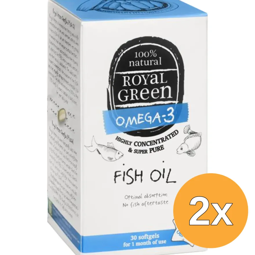 2x Royal Green Omega 3 Visolie (30 Softgels)