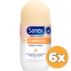 6x Sanex Deoroller Dermo Sensitive (6 x 53 ml)
