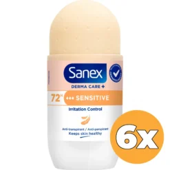 6x Sanex Deoroller Dermo Sensitive (6 x 53 ml)