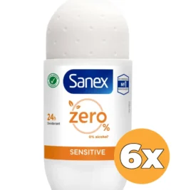 6x Sanex Deoroller Zero% Sensitive (6 x 50 ml)