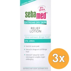 3x Sebamed Extreme dry urea relief lotion 5% (200 ml)