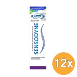 12x Sensodyne Rapid Relief Whitening Tandpasta voor Gevoelige Tanden (75 ml)