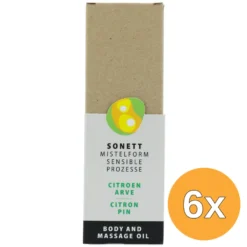 6x Sonett Mistelform Lichaams- en Massageolie Citroen & Arve (145 ml)