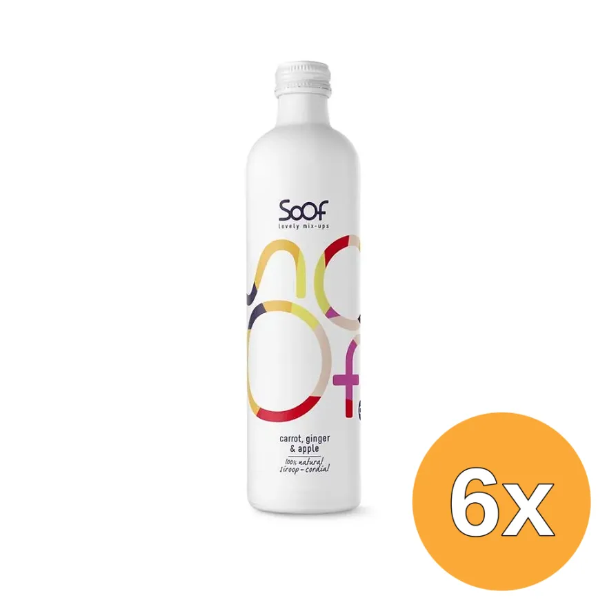 6x Soof Siroop Wortel, Gember & Appel (340 ml)