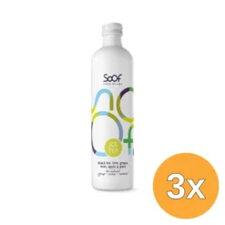 3x Soof Siroop Zwarte thee, Limoen, Munt, Druif, Appel & Peer (340 ml)