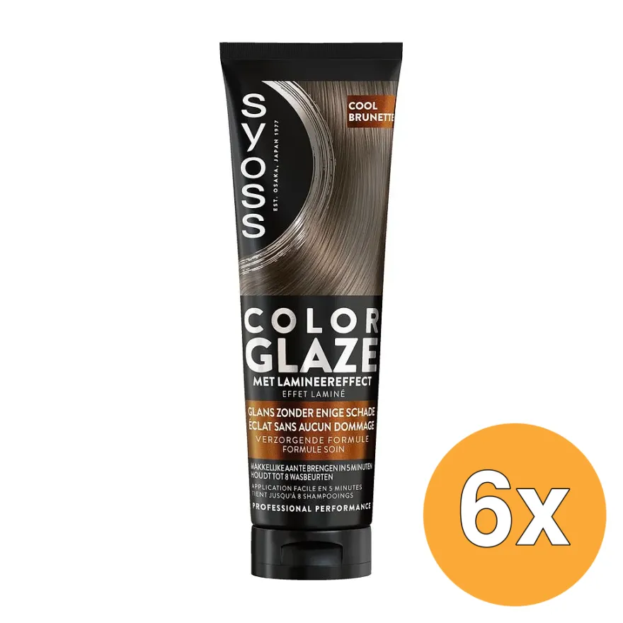 6x Syoss Color Glaze Cool Brunet (130 ml)